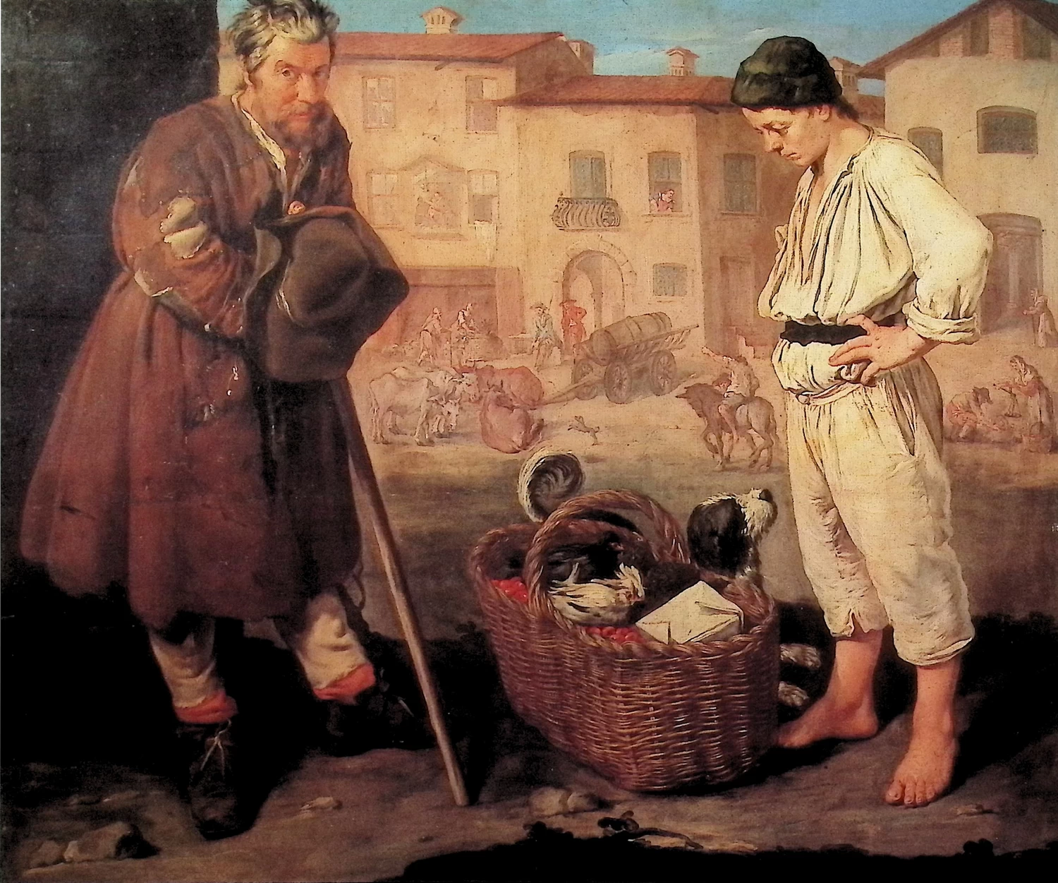 Giacomo Ceruti, il Pitocchetto - Vecchio mendicante e portarolo
